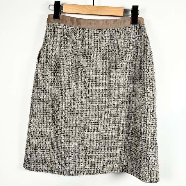 ローラアシュレイ LAURA ASHLEY ツイードスカート ボトムス ひざ丈