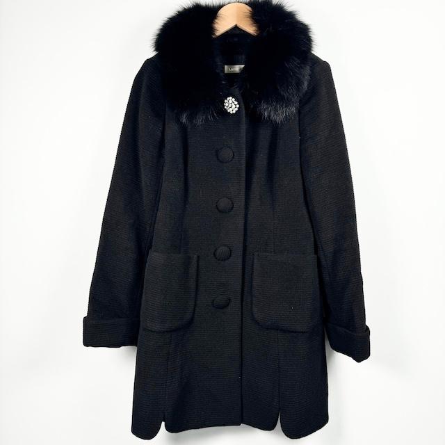 レッセパッセ LAISSE PASSE ノーカラーコート フォックスファー レッセパッセ LAISSE PASSE ノーカラーコート フォックスファー