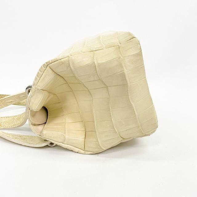 Diletto 2way マットクロコダイル ハンドバッグ センター取り 肩掛け