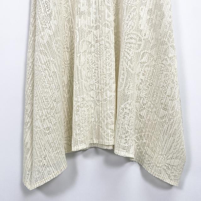 プリーツプリーズ PLEATS PLEASE ノースリーブワンピース 総柄 レース