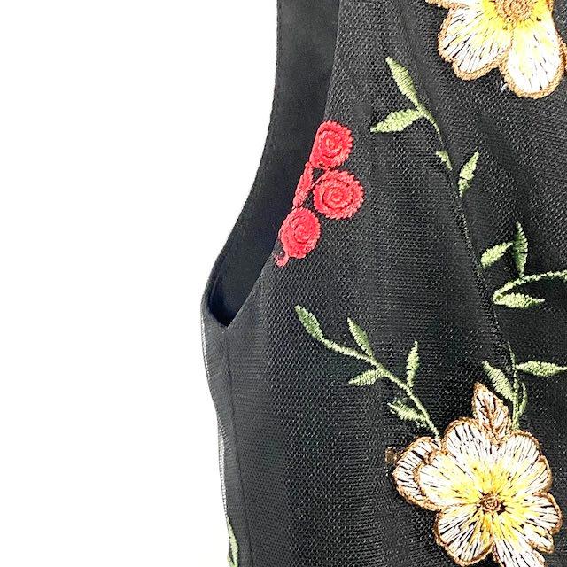 alice+olivia 総刺繍ノースリブワンピ 花柄 アリスアンドオリビア
