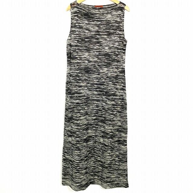 ミッソーニ MISSONI ノースリーブワンピース ロング ラメ 伸縮性 