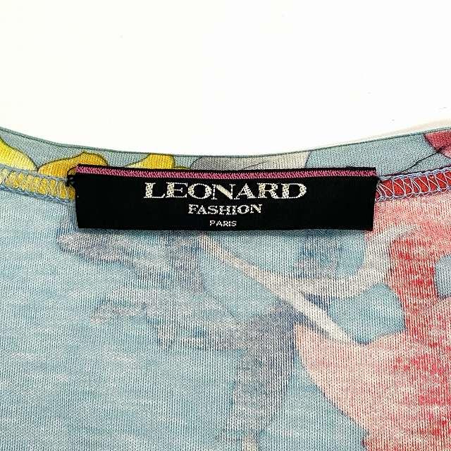 LEONARD レオナール セットアップ 花柄 ブラウス 半袖 スカート ひざ丈