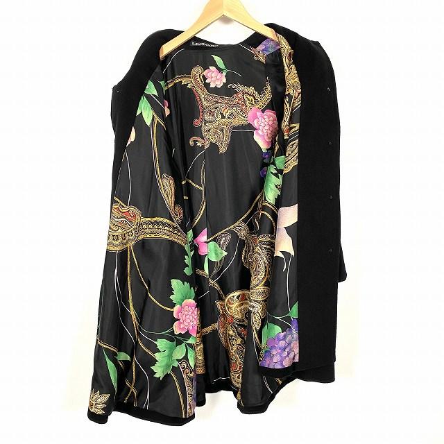 レオナール LEONARD カシミヤ100% ロングコート アウター 長袖 花柄 