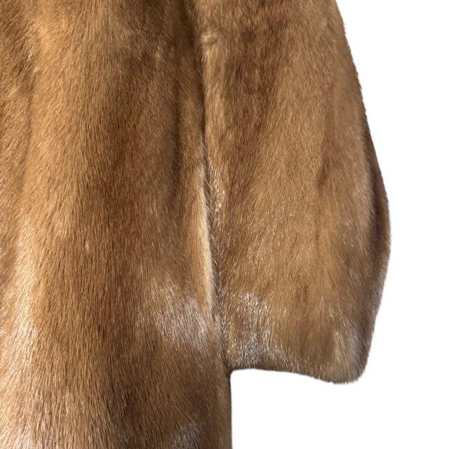 デミバフミンク 毛皮 コート リアルファー ブラウン 11号 レディース