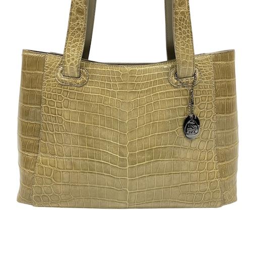 美品 sanpo 三宝 シャイニングクロコダイル エキゾチックレザー