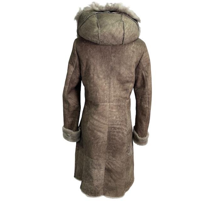 毛皮コートJOSEPH ムートンコート リアルファー 羊革 ショールカラー