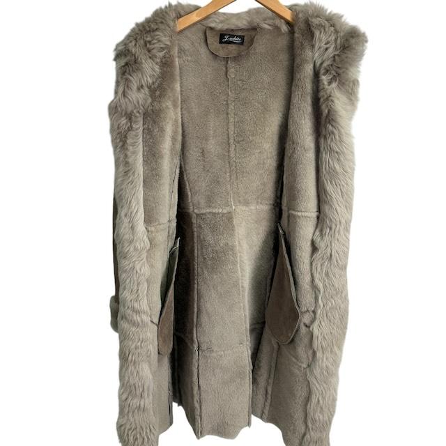 J-white リアルムートンコート 羊革 毛皮 リアルファー フード  