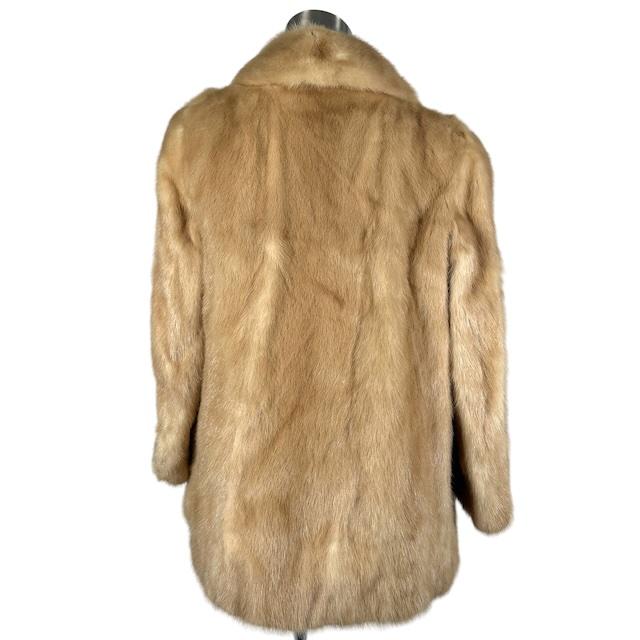 【美品】 デミバフミンク コート リアルファー 本毛皮 ブラウン 裏地有り 美品】 デミバフミンク コート リアルファー 本毛皮 ブラウン