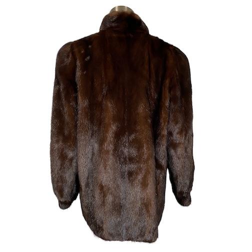 【中古】ランブルトン Rambulton デミバフミンク 毛皮 コート リアルファー茶 ブラウン 11号 L相当 レディース ランブルトン Rambulton デミバフミンク 毛皮 コート リアルファー茶