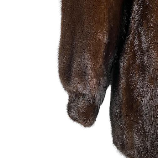 ランブルトン Rambulton デミバフミンク 毛皮 コート リアルファー茶