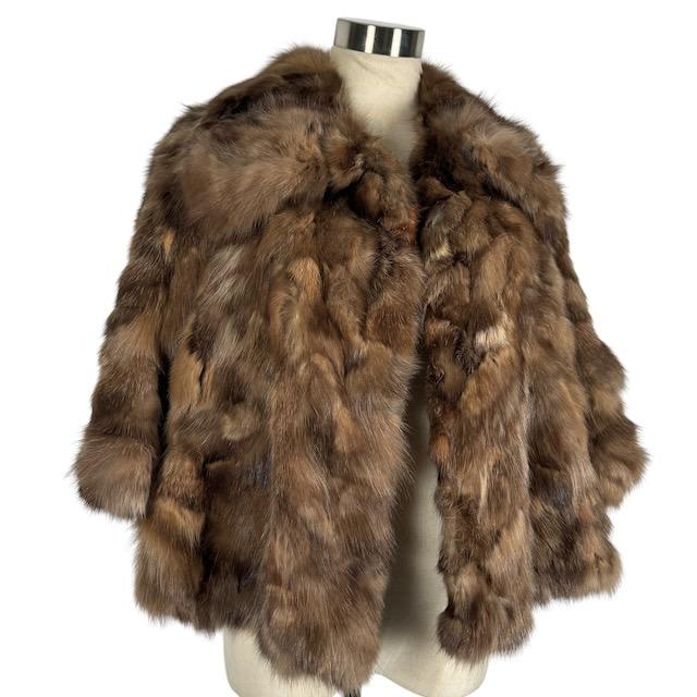 毛皮 リアルファー SABLE セーブル ポンチョ コート ブラウン Fサイズ 毛皮 リアルファー SABLE セーブル ポンチョ コート ブラウン Fサイズ