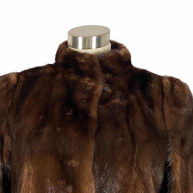 【中古】ランブルトン Rambulton ミンク コート 毛皮 リアルファー ダークブラウン 9号 M相当 レディース ランブルトン Rambulton ミンク コート 毛皮 リアルファー ダーク