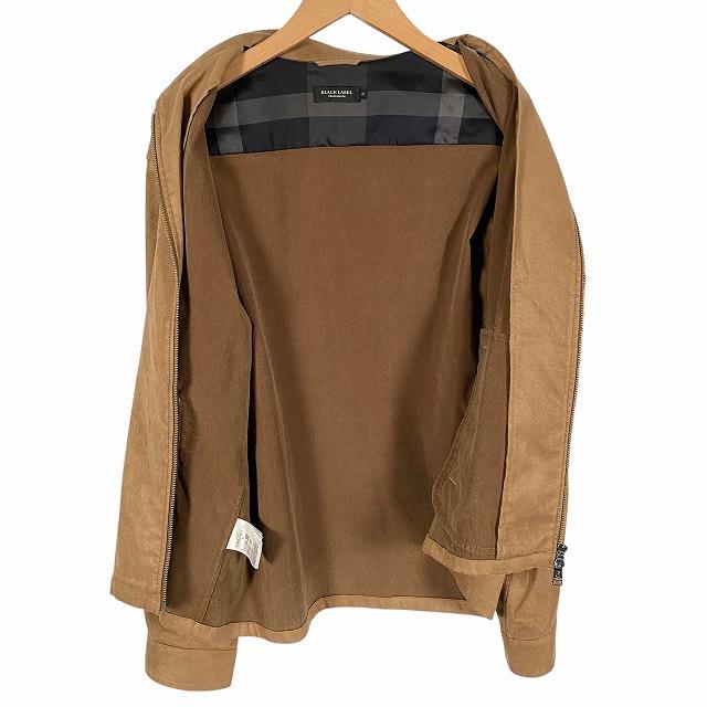 【中古】ブラックレーベルクレストブリッジ BLACK LABEL CRESTBRIDGE フェイクスエードジャケット ブルゾン チェック ブラウン M メンズ ブラックレーベルクレストブリッジ BLACK LABEL CRESTBRIDGE フェイク