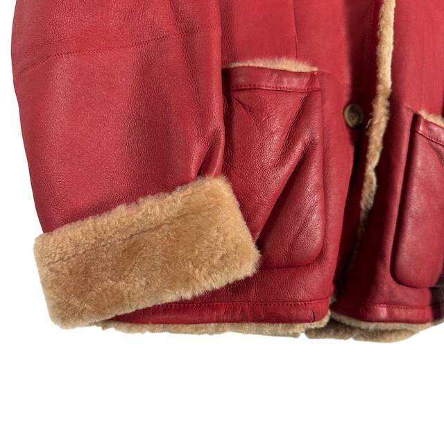 Max Mara マックスマーラ MAX MARA 白タグ リアルムートンコート 羊革 