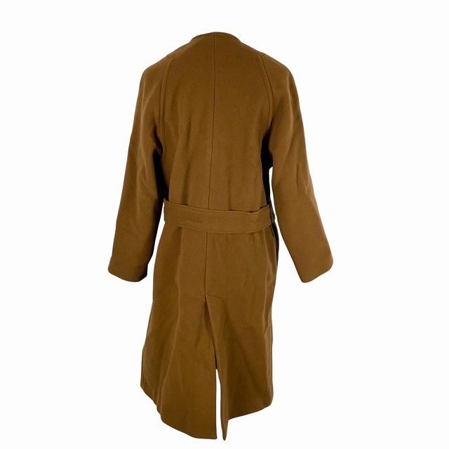 アクアスキュータム AQUASCUTUM ノーカラーコート ロングコート ベルト 