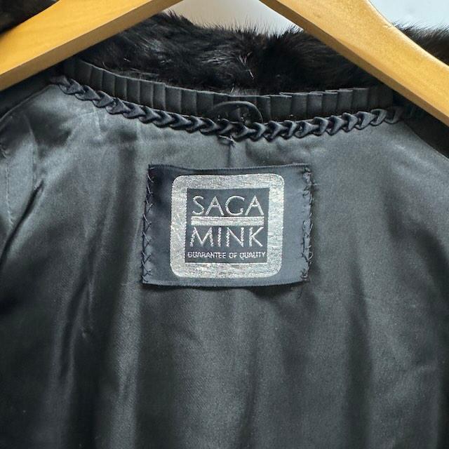 サガミンク SAGA MINK ブラックミンク 毛皮 コート アウター リアル 