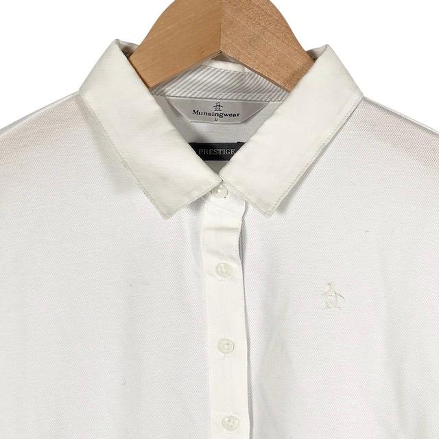 マンシングウェア MUNSINGWEAR 長袖ポロシャツ ゴルフウェア ロゴ刺繍