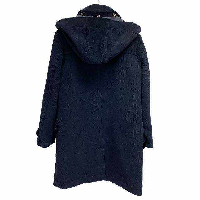 ブルックスブラザーズ BROOKS BROTHERS 2WAY ダッフルコート ウール100% 牛革 紺 ネイビー 2 M相当 レディース