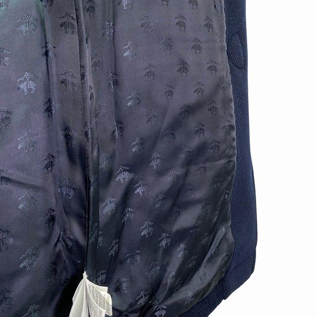 ブルックスブラザーズ BROOKS BROTHERS 2WAY ダッフルコート ウール100% 牛革 紺 ネイビー 2 M相当 レディース