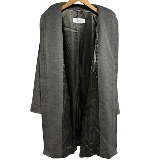 MaxMara 白タグ ダークグレー ウール カシミヤ コート MaxMara 白タグ ダークグレー ウール カシミヤ コート - メルカリ