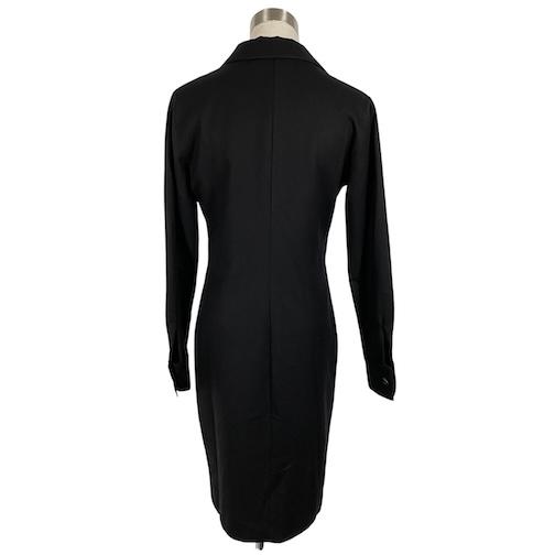 ロロピアーナ Loro Piana スキッパーワンピース 長袖 ウール 黒