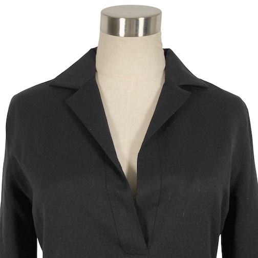 ロロピアーナ Loro Piana スキッパーワンピース 長袖 ウール 黒 