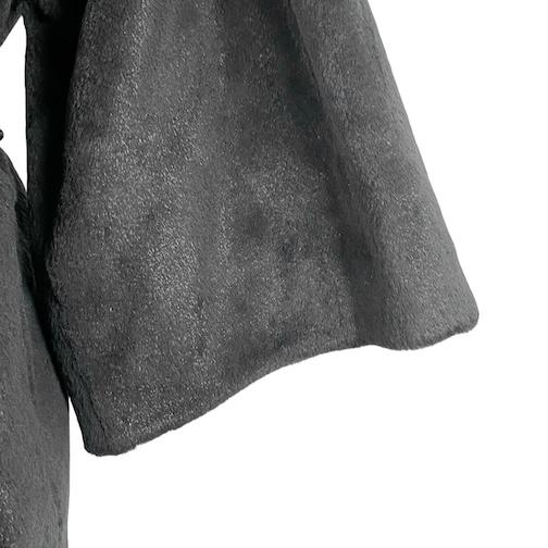 【中古】カールドノヒュー KARL DONOGHUE ラビットファーコート 毛皮 ウサギ レザーベルト チャコールグレー XS レディース カールドノヒュー KARL DONOGHUE ラビットファーコート 毛皮 ウサギ