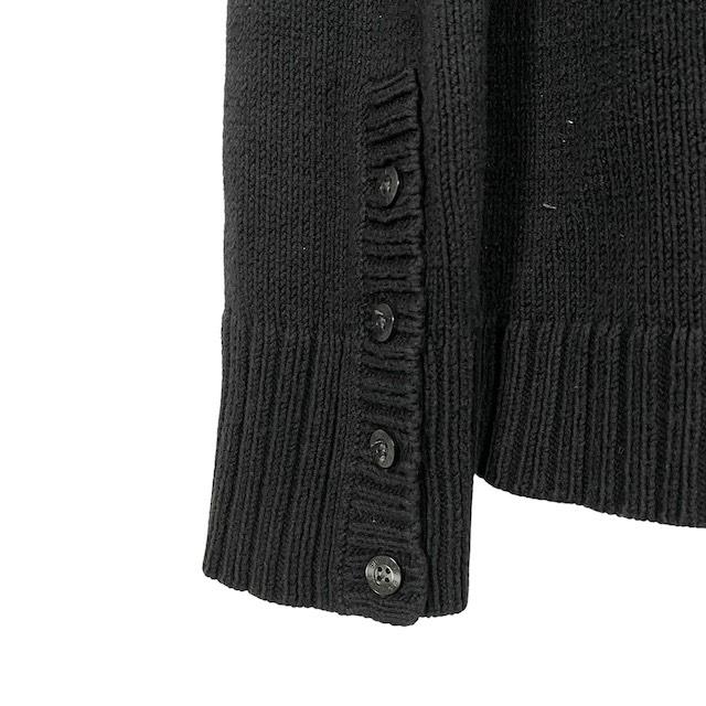 バーバリーブラックレーベル　刺繍ロゴ　ブラック　コマンドニット　リブニット　3. vectorpremium_081-102505080057