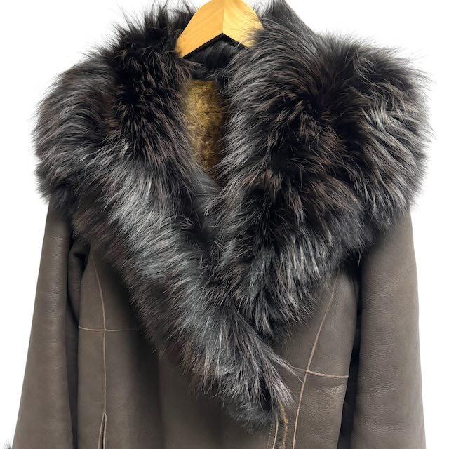 ソニアリキエル SONIA RYKIEL リアルムートンコート 羊革 フォックス