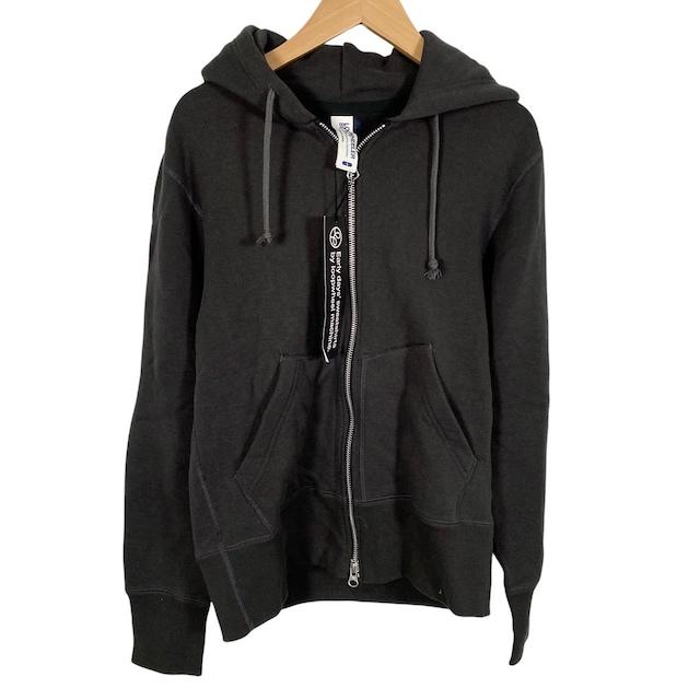 LOOPWHEELER 内田洋一朗 プリント プルオーバーパーカー 黒 XL