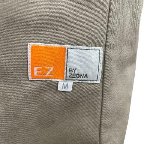 美品 エルメネジルドゼニア シングル シルク混 ベージュ グレー 54R XL イージーバイゼニア EZ by Zegna シングルジャケット 麻混