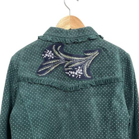 ZARA WOMAN ザラ　ショールカラージャケット　ロング丈　ドレープ袖　緑 ZARA - 古着 美品 ZARA WOMAN ザラウーマン 長袖 ジャケット L