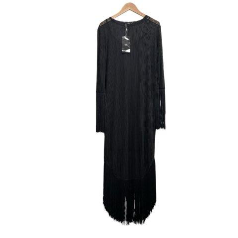 新品☆ZARA ザラ アシンメトリー長袖ワンピース s ブラック