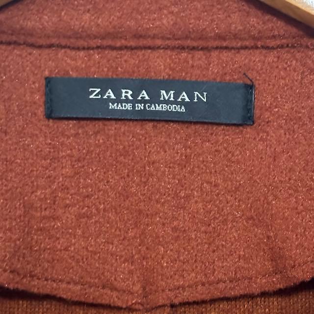 ザラマン ZARA MAN チェスターコート 長袖 無地 ウール混 ザラマン ZARA MAN チェスターコート 長袖 無地 ウール混