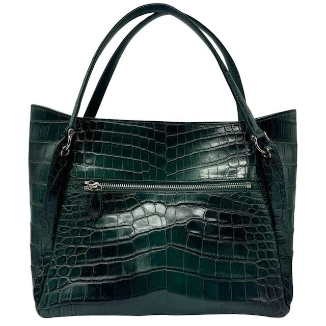 Maam ELEGANCE マットクロコ ワニ革 ハンドバッグ トートバッグ 