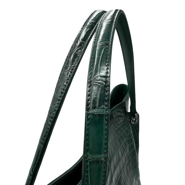 Maam ELEGANCE マットクロコ ワニ革 ハンドバッグ トートバッグ 