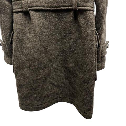 【中古】オールドイングランド OLD ENGLAND GLOVERALL別注 ダッフルコート レザー切り替え アウター ブラウン Sサイズ相当 レディース オールドイングランド OLD ENGLAND GLOVERALL別注 ダッフルコート