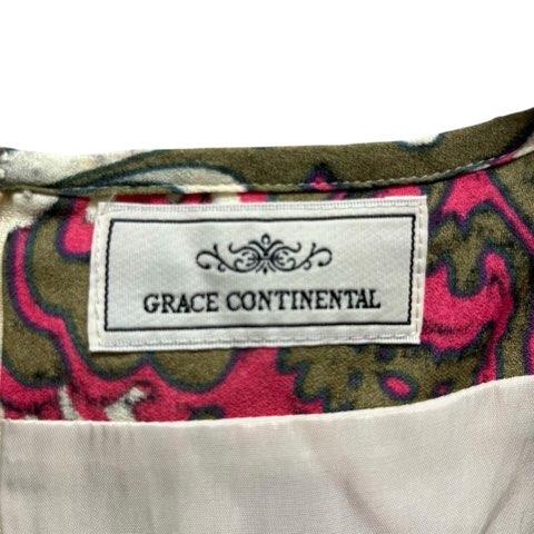 グレースコンチネンタル GRACE CONTINENTAL ビーズ刺繍 エスニック総柄 