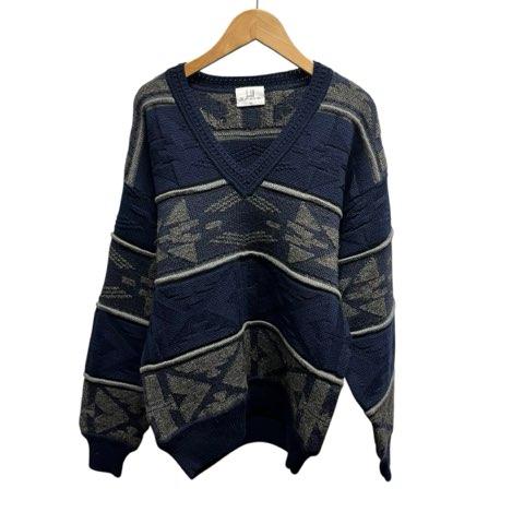 dunhill（ダンヒル） dunhill SPORTS Vネックニット セーター 総柄 