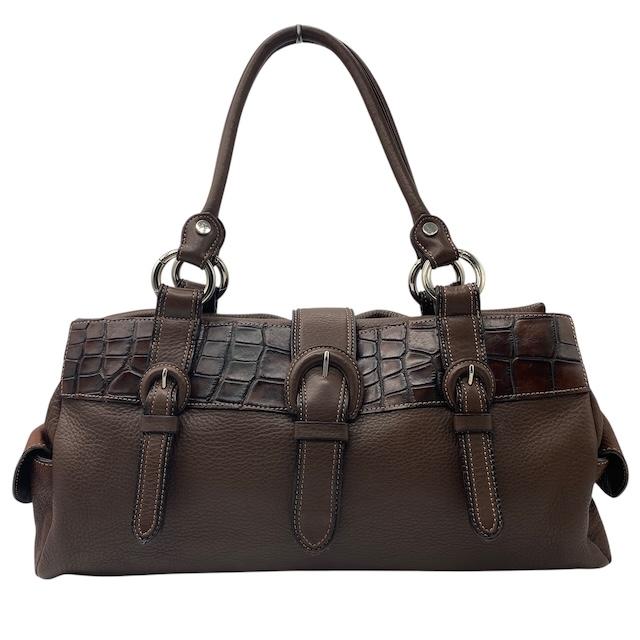 セレンシー CELENCEE ハンドバッグ マットクロコ 山羊革 レザー  