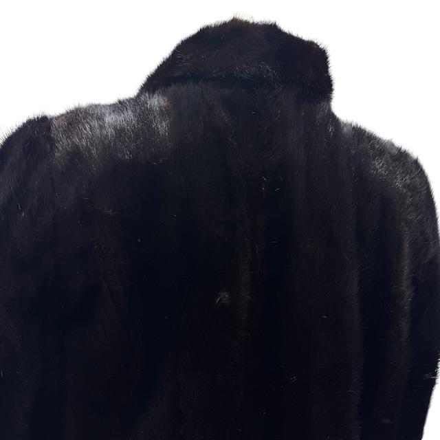 【中古】ダークミンク MINK 毛皮 コート リアルファー 11号 L相当 レディース ダークミンク MINK 毛皮 コート リアルファー 11号 L相当 レディース