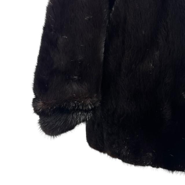 未使用　ダークミンク　コート11号 ダークミンク MINK 毛皮 コート リアルファー 11号 L相当 レディース