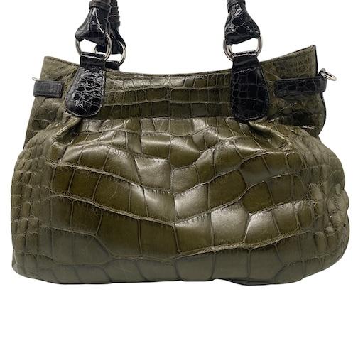 モコロ MOCORO 2WAY アリゲーター ハンドバッグ ショルダーバッグ