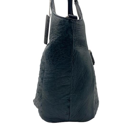 未使用品 タグ付き 2WAY オーストリッチ ハンドバッグ ショルダー 