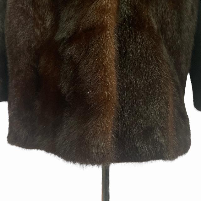 デミバフミンク コート 毛皮 リアルファー ブラウン 13号 XL相当