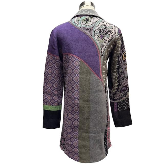 ETRO エトロ　ペイズリー柄　ノーカラージャケット　大きいサイズ　総柄　2XL ETRO エトロ ペイズリー柄 ノーカラージャケット 大きいサイズ 総柄