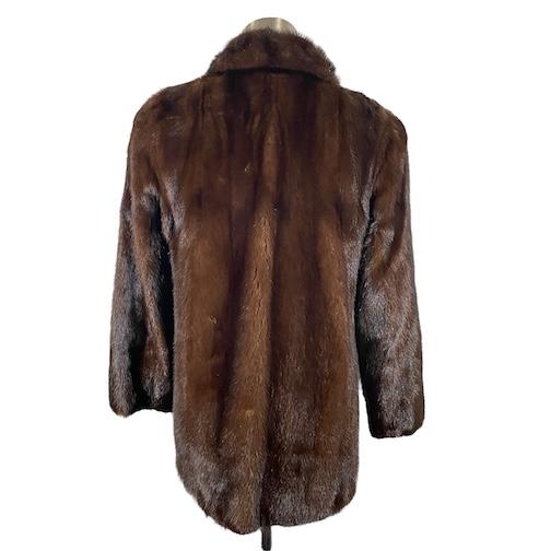 ミンクコート 毛皮 リアルファー MINK ブラウン 11号 L相当 レディース