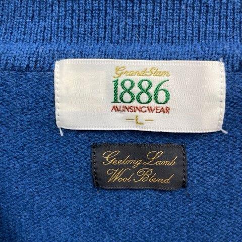 マンシングウェア MUNSINGWEAR ウールセーター ニット 2ボタン ゴルフ