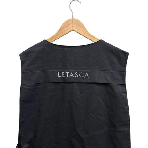 LETASCA ベスト ミリタリー 多機能ポケット ブラック サイズM メンズ 